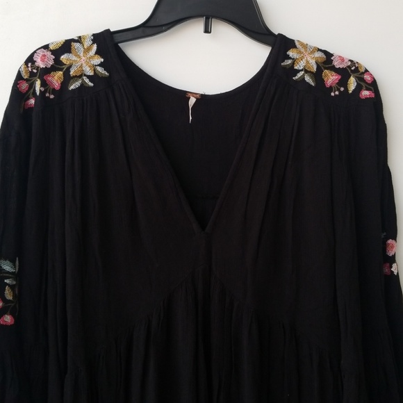 FREE PEOPLE TE AMO BLACK MINI DRESS - Picture 6 of 7